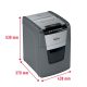 Distrugător documente automat REXEL Optimum 100M, P5, micro-cut, 100 coli, cos 34 l, negru-gri