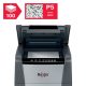 Distrugător documente automat REXEL Optimum 100M, P5, micro-cut, 100 coli, cos 34 l, negru-gri
