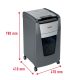 Distrugător documente automat REXEL Optimum 300M, P5, micro-cut, 300 coli, cos 60 l, negru-gri