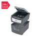 Distrugător documente automat REXEL Optimum 300X, P4, cross-cut, 300 coli, cos 60 l, negru-gri