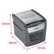 Distrugător documente automat REXEL Optimum 300X, P4, cross-cut, 300 coli, cos 60 l, negru-gri