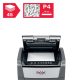 Distrugător documente automat REXEL Optimum 300X, P4, cross-cut, 300 coli, cos 60 l, negru-gri