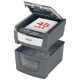Distrugător documente automat REXEL Optimum 45X, P4, cross-cut (confeti), 45 coli, cos 20 l, negru-gri
