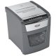 Distrugător documente automat REXEL Optimum 50X, P4, cross-cut (confeti), 50 coli, cos 20 l, negru-gri