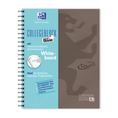 Caiet organizator A4, 120 file, 90 g/mp, scribzee, Oxford Europeanbook Students
