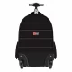 Troler rucsac școală, impermeabil, 4 compartimente, Black, St.Right