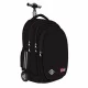 Troler rucsac școală, impermeabil, 4 compartimente, Black, St.Right