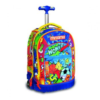 Troller școală, 37 l, albastru electrizant multicolor Mitama