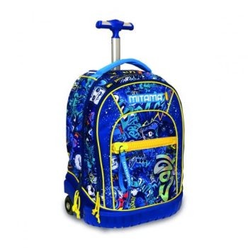 Troller scoală, capacitate 37 l, albastru multicolor, Mitama