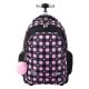 Troller tip ghiozdan, impermeabil, Pink Checkered, St.Right
