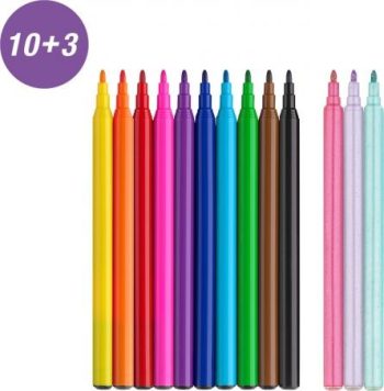 Carioci, set 10+3 culori, Unicorni, Faber-Castell