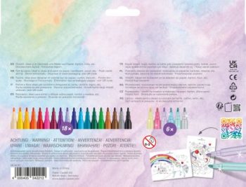 Carioci, set 18+6 culori, Unicorni, Faber-Castell