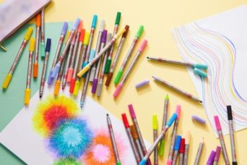 Set 20 carioci cu 2 capete, vârf gros și vârf subțire, Faber-Castell