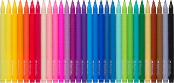 Carioci, set 30 culori, grip, Faber-Castell