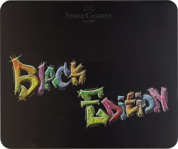 Set creioane colorate, Black Edition, 100 culori, cutie metal, Faber-Castell