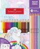 Set creioane colorate, 18 + 6 culori Unicorni, Faber-Castell