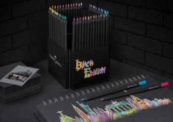 Set creioane colorate, 50 culori, Black Edition, Faber-Castell