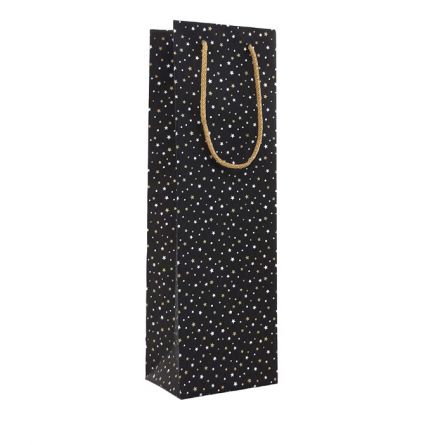 Pungă cadou sticlă Sparkle Stars B cu mânere, 120 x 90 x 390 mm, Rotolux