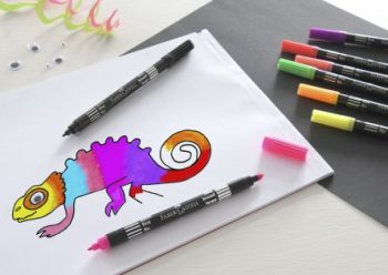 Set 10 carioci cu 2 capete set 10 culori neon, Faber-Castell