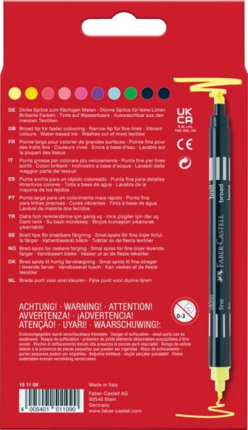 Set 10 carioci cu 2 capete set 10 culori neon, Faber-Castell