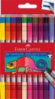 Set 20 carioci cu 2 capete, vârf gros și vârf subțire, Faber-Castell