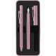 Set stilou M și pix grip 2010 în cutie elegantă, roz Faber-Castell