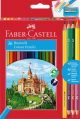 Set creioane colorate acuarela, 36+3+1 culori eco, Faber-Castell