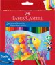Set creioane colorate, acuarela, 24 culori și pensulă, Faber-Castell