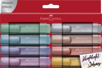 Textmarker set 8 culori metalizate II Faber-Castell