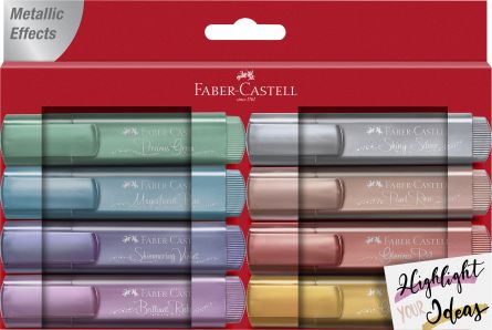 Textmarker set 8 culori metalizate II Faber-Castell