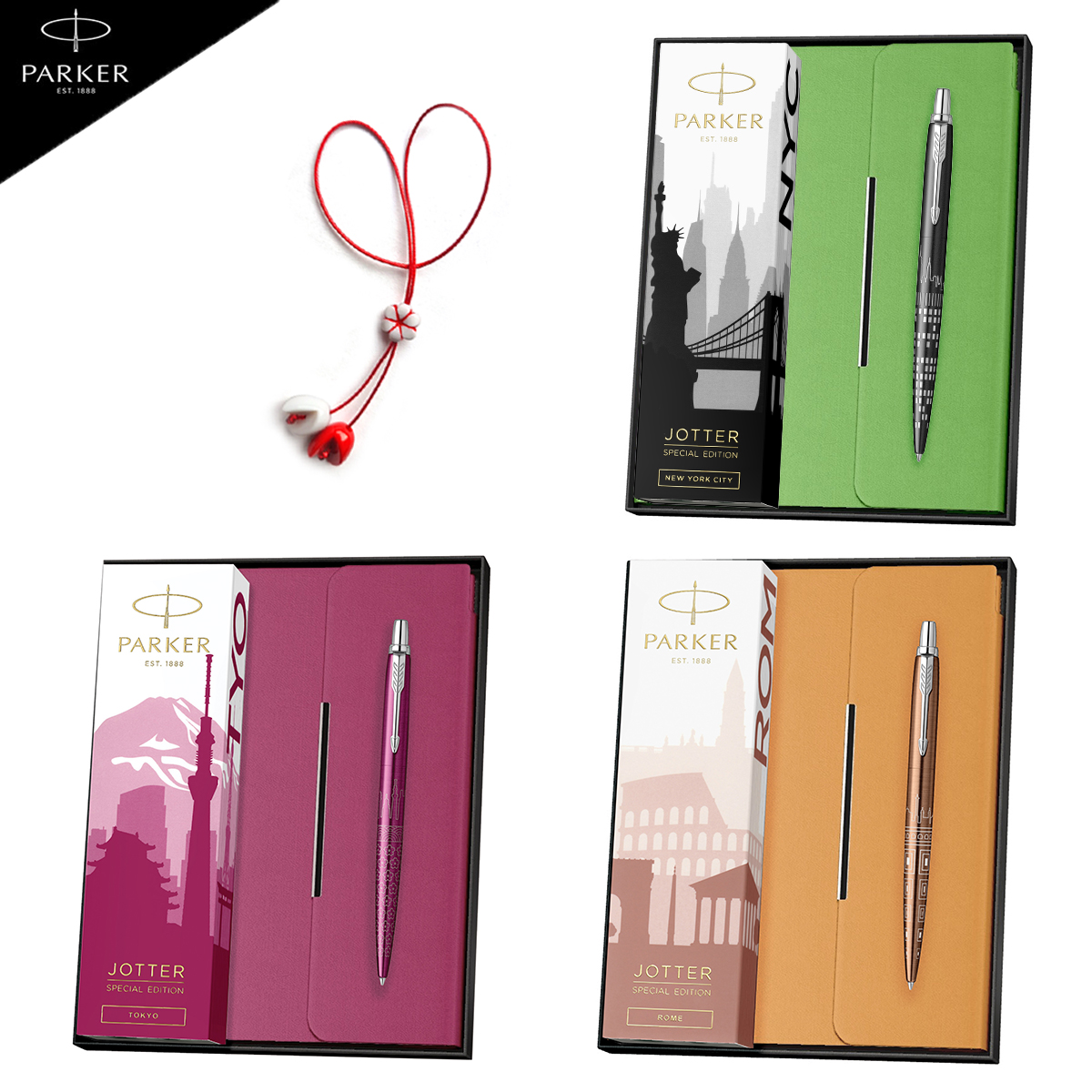 Set Pix Jotter Royal Global, Agendă B6 Velvet și mărțișor, Parker