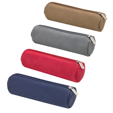 Penar tip etui rotund piele diverse culori, Herlitz