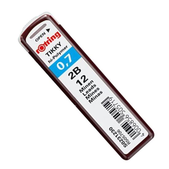 Mine grafit 0.7 mm, 12 buc./set, 2B, Rotring