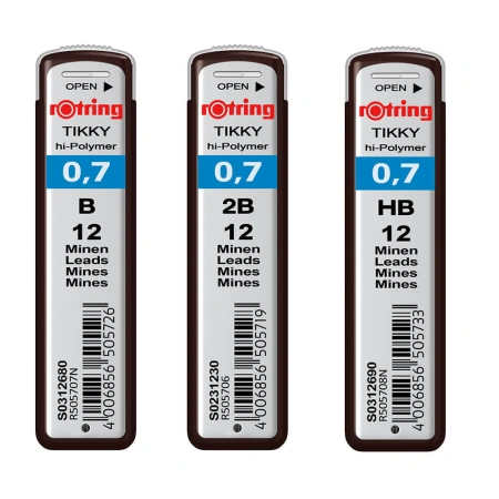 Mine grafit 0.7 mm, 12 buc./set, Rotring