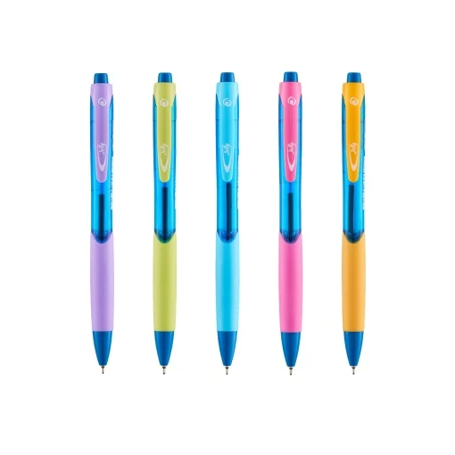 Pix cu gel Jelly, 0,7 mm, albastru, set 24, Herlitz