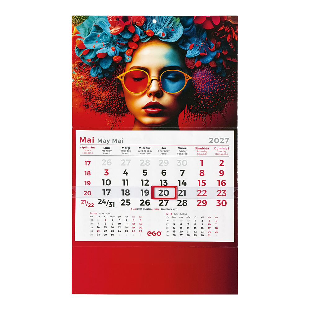 Calendar triptic de perete 1M, colecția EGO, Arta Grafica